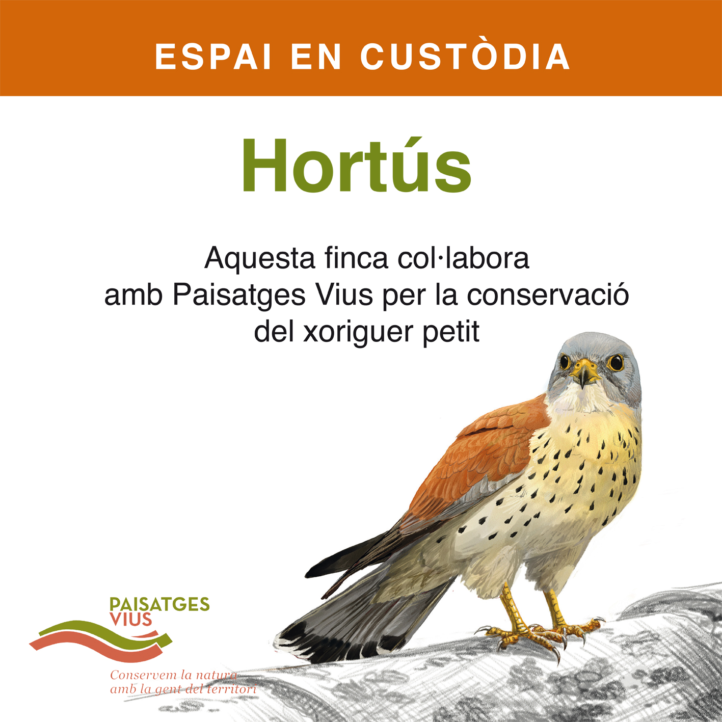 Cartell de la finca d'Hortús